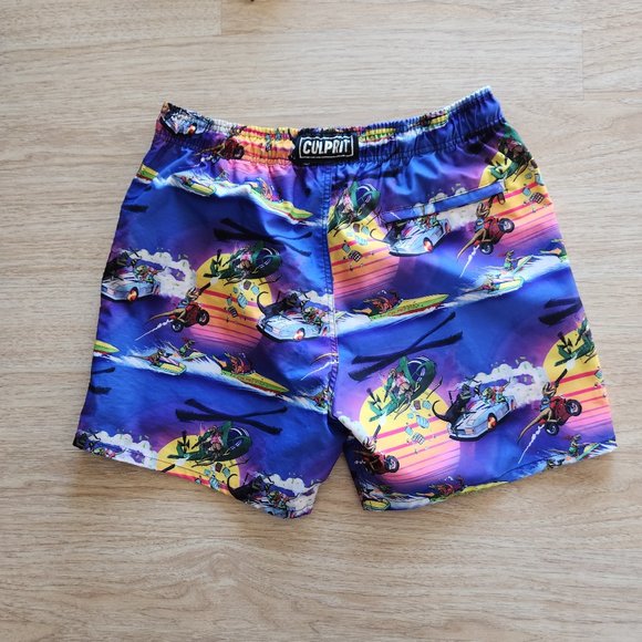 NWoT Culprit Dinosaur Mayhem Battle Swim Short Removable-Mesh Liner Zip-Pocket - Picture 7 of 8